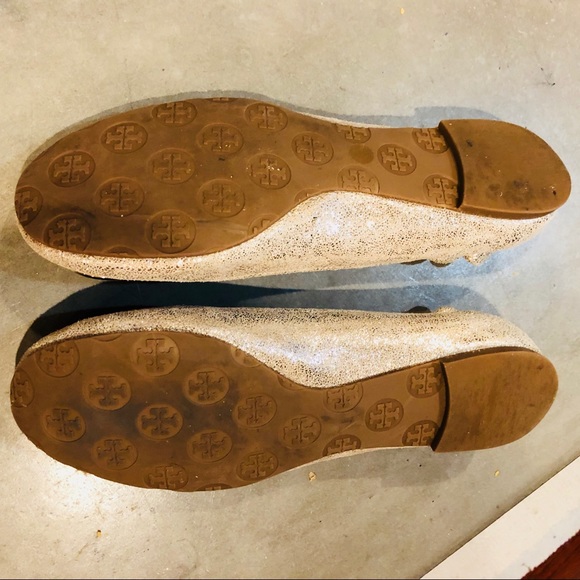🌸SOLD🌸Tory Burch Reva Metallic Gold Ballet Flats - Picture 5 of 6